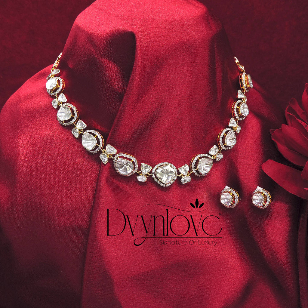 Detachable Polki Set with Diamonds