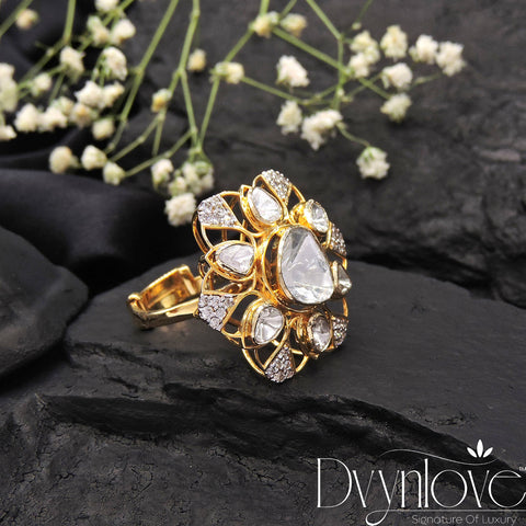 Dazzling Polki Elegance Diamond Ring