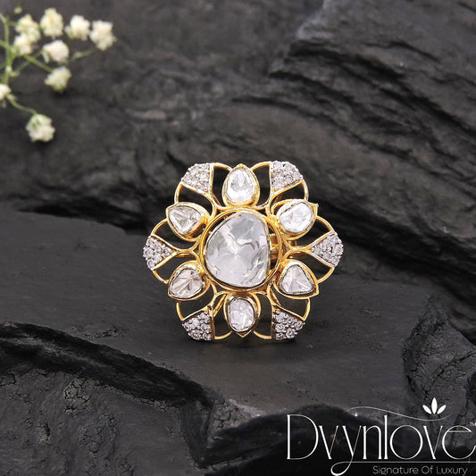 Dazzling Polki Elegance Diamond Ring