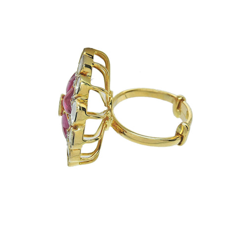 Luminous Luxe Tourmaline Diamond Polki Ring