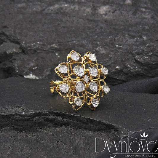 Graceful Simplicity Polki Diamond Ring