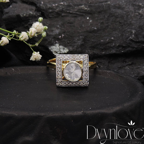 Contemporary Polki Elegance Ring - Dvynlove