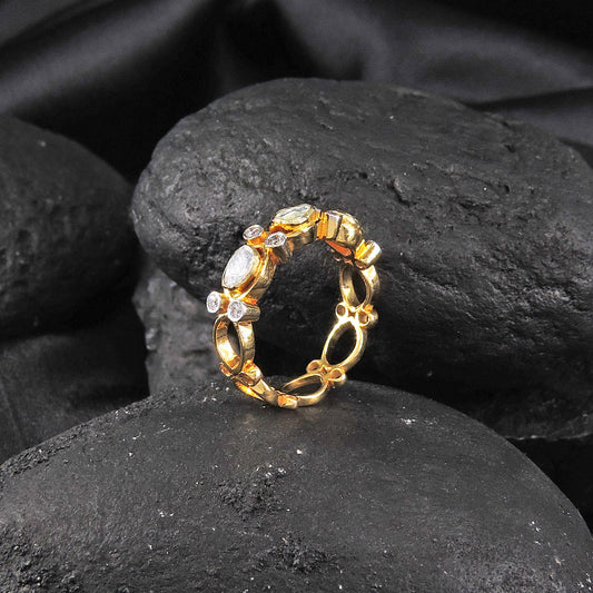 Polki Diamond Solitaire Ring