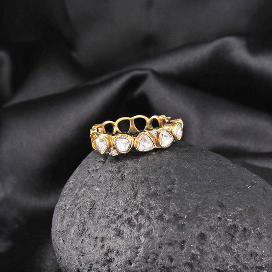Triangular Brilliance Polki Diamond Ring