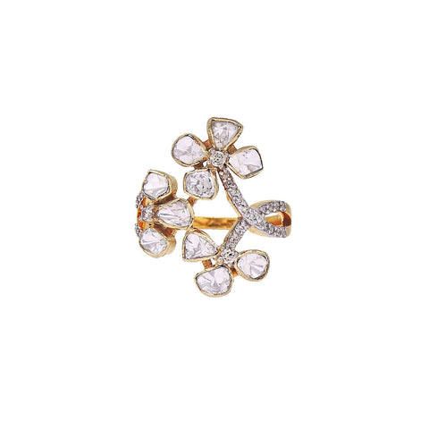 Gilded Grace Polki Diamond Ring