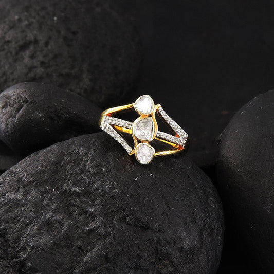 Regal Radiance Polki Diamond Ring