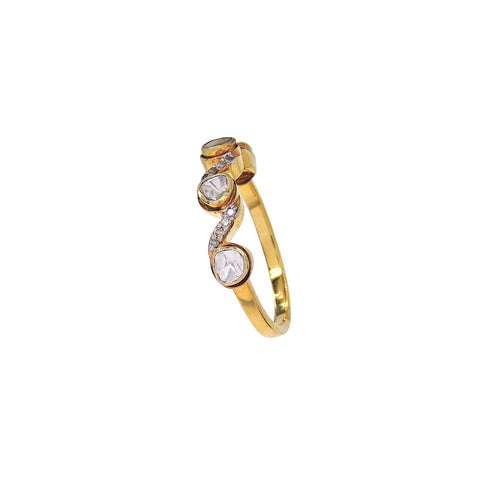 Exquisite Luminous Polki Diamond Opulence Ring