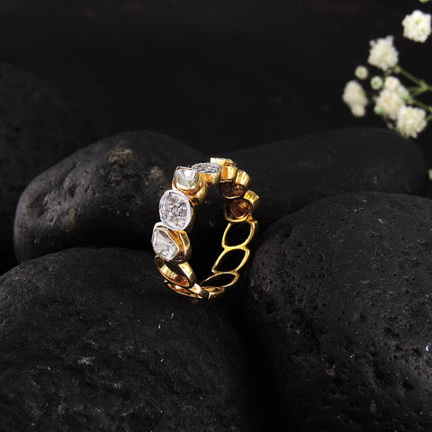 Nature Sparkle Polki Leaf Delight Diamond Ring