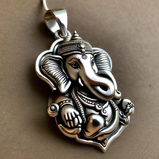Ganesh Ji Silver Pendant
