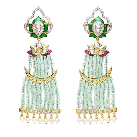 Colombian emerald earrings - Dvynlove 