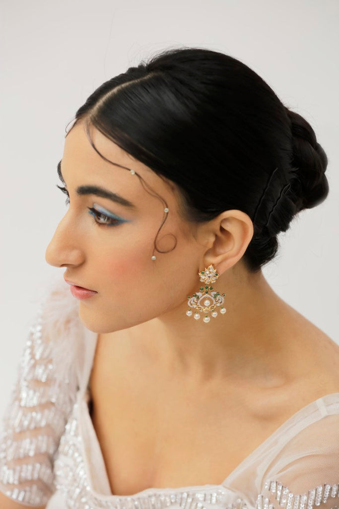 Studded peacock earrings - Dvynlove