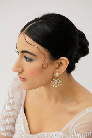 Studded peacock earrings - Dvynlove