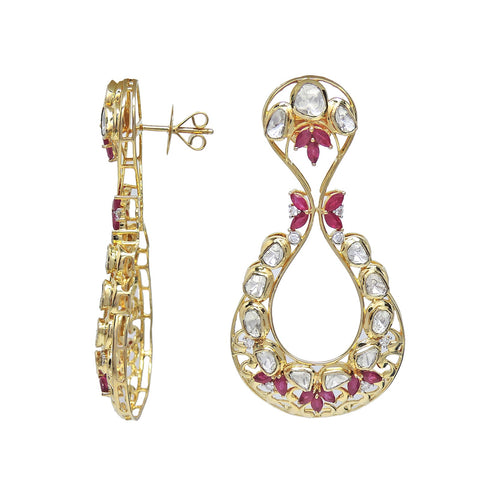 Golden filigree earrings