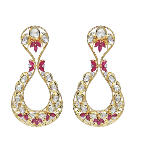 Golden filigree earrings