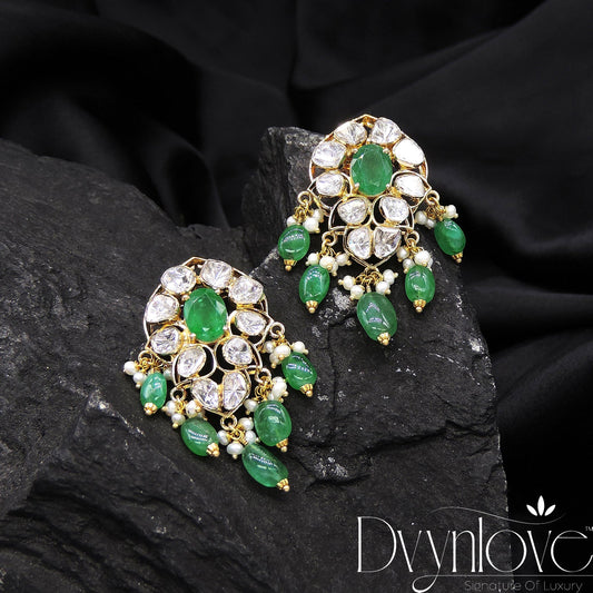 Emerald Dangle Earrings - Dvynlove 