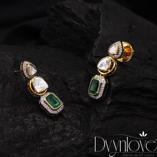 Emerald Droplet Elegance Earrings - Dvynlove